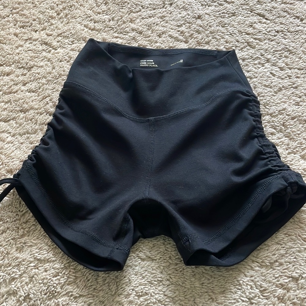 gilly hicks ruched active spandex shorts - x small
